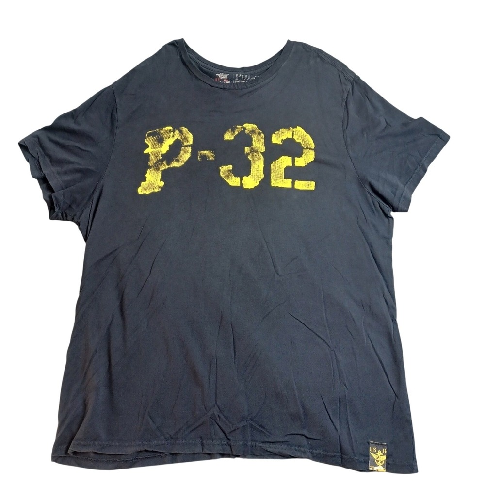 Polo Ralph Lauren p32 usrl Coastal Patrol Mens 2XL Tee Shirt Blue PRL Cotton Top